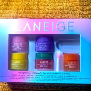 Laneige midnight minis lip masks and lip applicator.